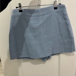 Zara shimmery tweed blue skort